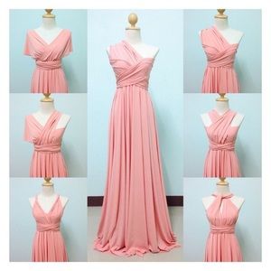 Peachy Pink Convertible Dress (Size S)